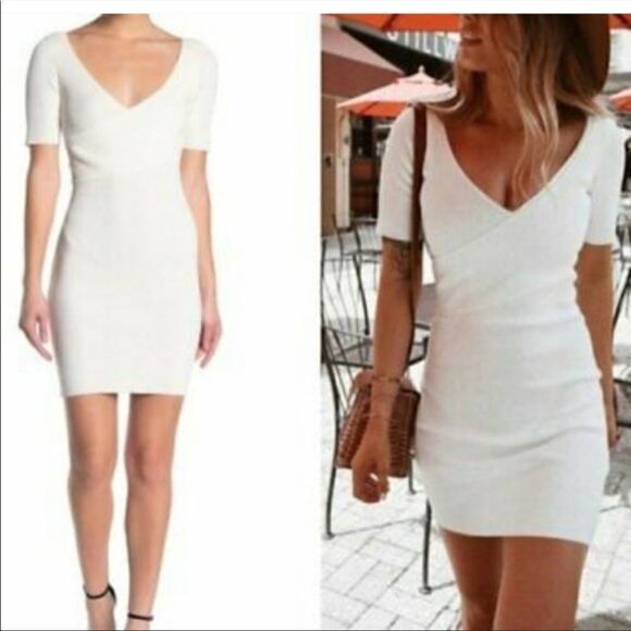 good American Crisscross Bodice Body-Con Dress Black Size 2 - Picture 12 of 12